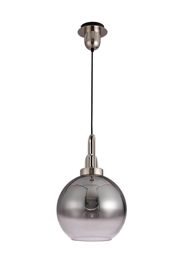 Arlington Faded Smoked Pendant & Polished Nickel Suspension