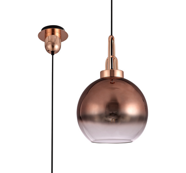 Arlington Faded Copper Pendant & Polished Copper Suspension