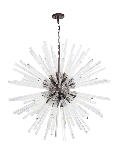 Rigel 32 Light Brown Oxide and Clear Glass