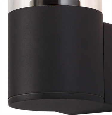 Cillan Upward Wall Light Anthracite & Clear Glass IP54