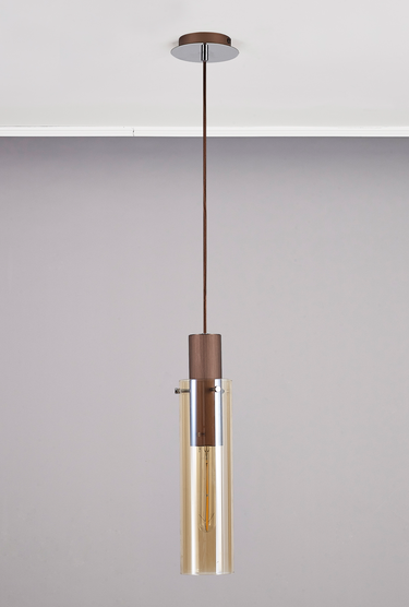 Manhattan Single Slim Pendant Mocha
