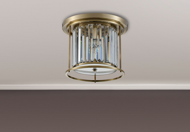 Dynasty 3 Light Flush Antique Brass