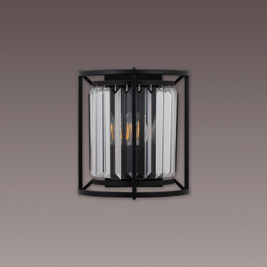 Dynasty 2 Light Wall Bracket Satin Black
