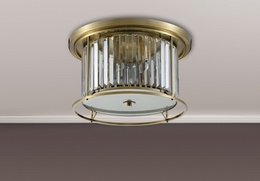 Dynasty 4 Light Flush Antique Brass