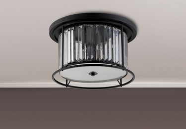 Dynasty 4 Light Flush Satin Black