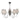 Doreen 5 Light Pendant Pewter C/W String Shades