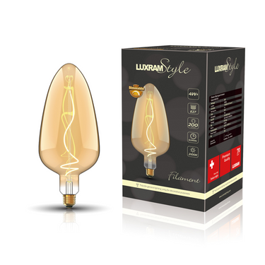 ES (E27) Decolamp LED Bullet 4W Amber Dimmable