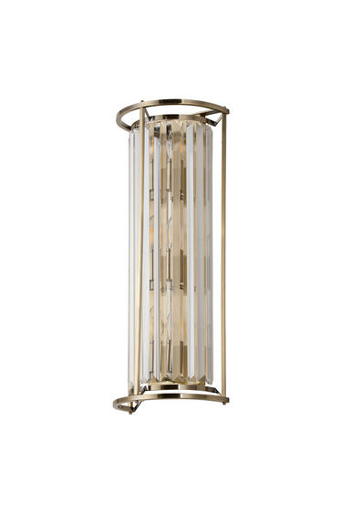 Dynasty Tall 3 Light Wall Light Antique Brass