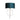 Cortez Wall Lamp Antique Silver & Teal Satin Shade