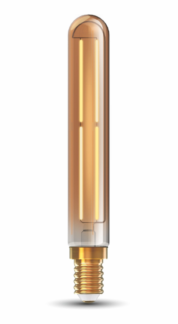 E14 Tubular LED Small Vintage Straight Filament Dimmable