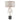 Cortez Table Lamp Antique Silver & Mink Satin Shade