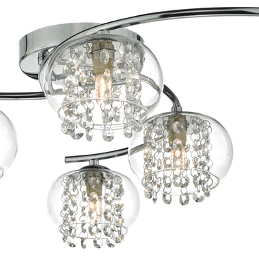 Elma 6 Light Semi Flush Polished Chrome
