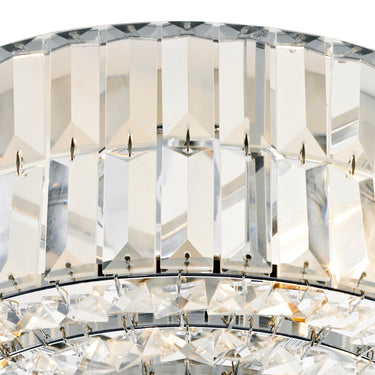 Errol Crystal Semi Flush Polished Chrome