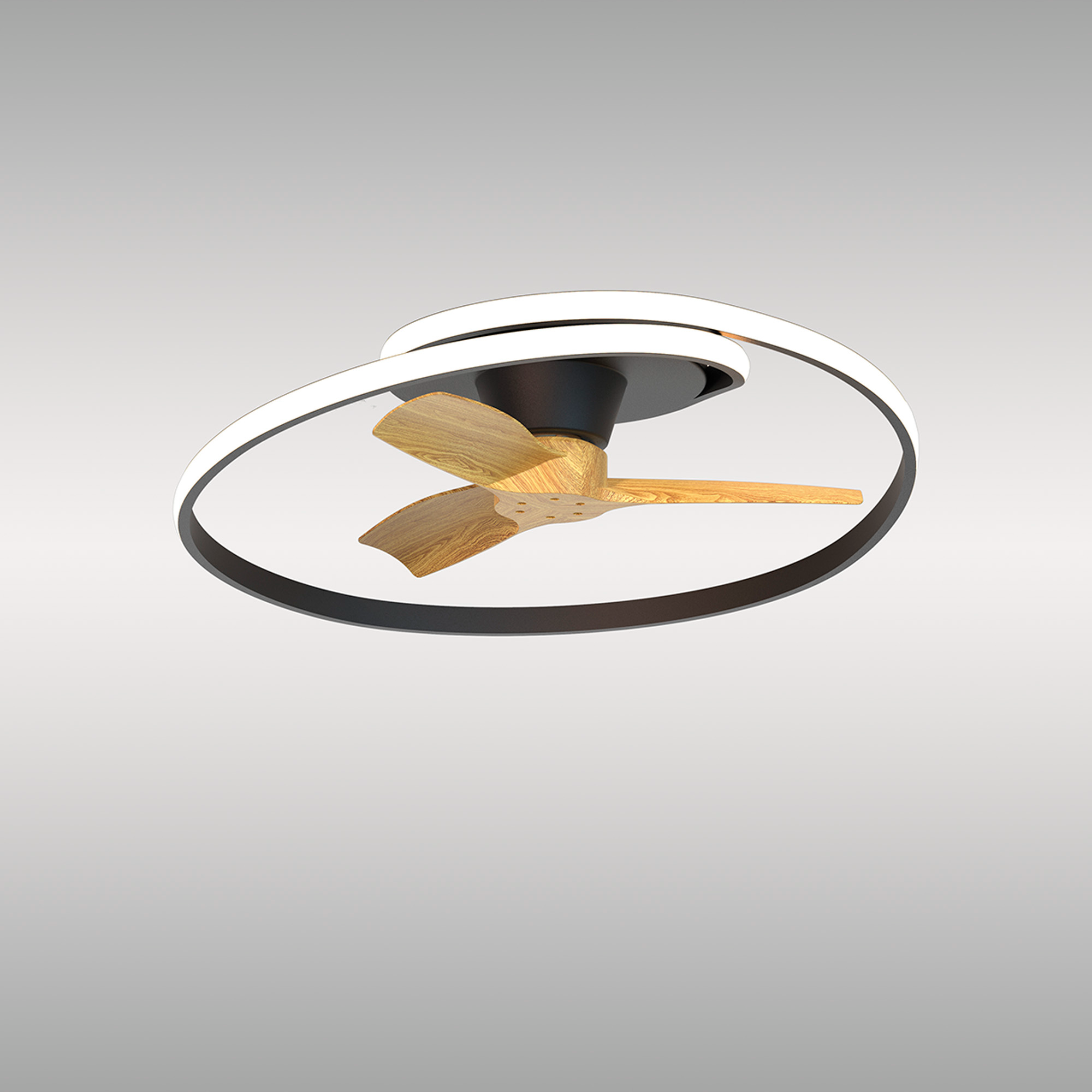 Ocean Fan Ocean Ceiling Fan Black 60W LED + 35W Fan - Nottingham Lighting Centre
