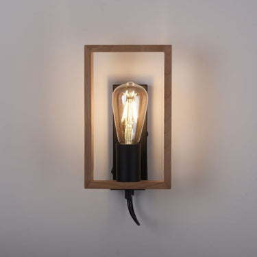 Franco 1 Light Wall Light Wood & Black