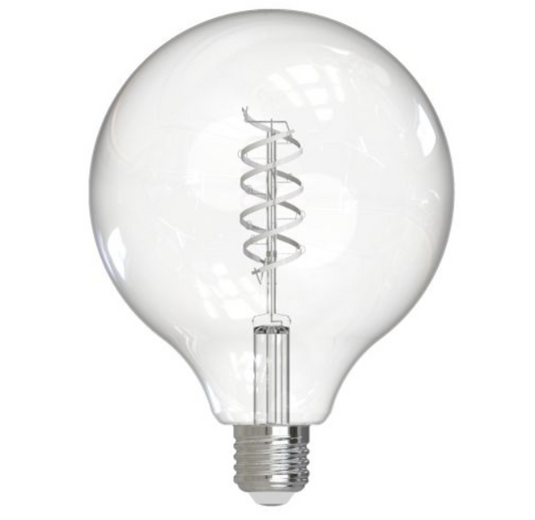 ES (E27) 8 Watt G125 Clear White Filament LED Dimmable