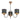 Garbo 3 Light Pendant Bronze C/W Black Bronze Shades