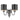 Garbo Double Wall Bracket Pewter C/W Black Silk Shades
