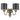 Garbo Double Wall Bracket Bronze C/W Black Bronze Shades