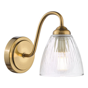 Glynis Wall Light Antique Bronze with Clear Glass