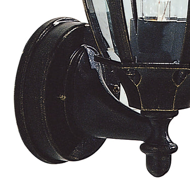 Hambro Uplighter Wall Bracket Black Gold IP43