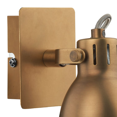 Idaho Single Wall Bracket Natural Brass