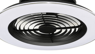 Alisio Ceiling Fan 70W LED Dimmable Black