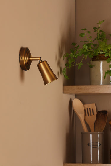 Jedrek 1 Light Spotlight Aged Brass