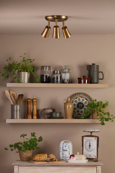 Jedrek 3 Light Spotlight Aged Brass