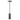 Knurled 1 Light Suspension Antique Chrome