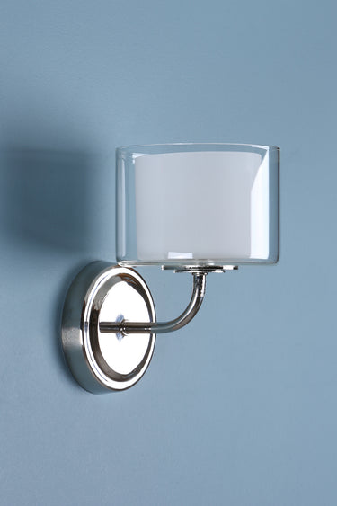 Laura Ashley Southwell Polished Nickel Wall Light