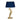 Laura Ashley Archer Table Lamp Gold Leaf with Navy Blue Shade