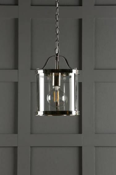 Laura Ashley Harrington Polished Nickel 1 Light Lantern Ceiling Light