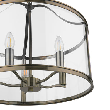 Laura Ashley Harrington Antique Brass 5 Light Lantern Ceiling Light