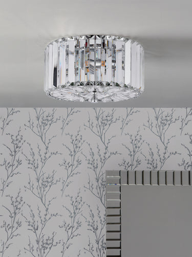 Laura Ashley Fernhurst 3LT Flush Polished Chrome (Small)