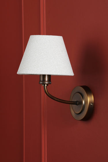 Laura Ashley Denston Single Wall Light Antique Bronze with Cream Shade