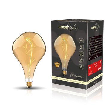 ES (E27) Decolamp LED Dimple 4W Amber Dimmable