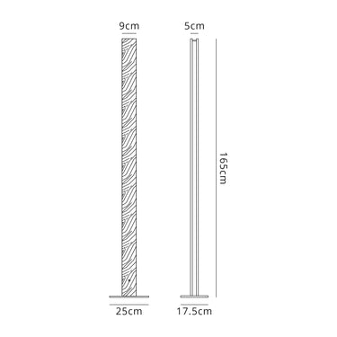 Bern Floor Lamp, 35W LED, Medium Oak & Matt White