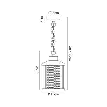 Argo Pendant, Antique Bronze/Clear Glass, IP54