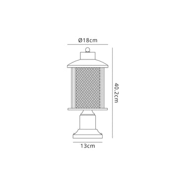 Argo Pedestal Lamp, Antique Bronze/Clear Glass, IP54