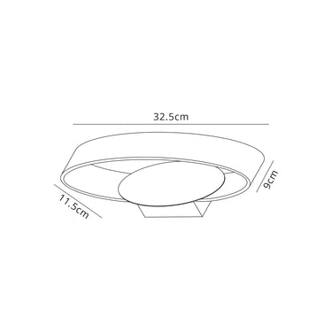Eclipse Wall Lamp, 6W LED, White/Polished Chrome
