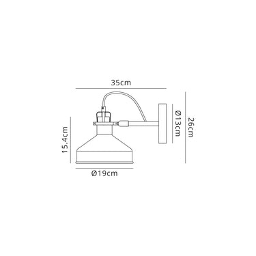 Beaumont Adjustable Wall Lamp Switched, Sand White/Satin Nickel/White