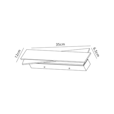 Tuya Wall Lamp, 8W LED, Brushed Aluminium/Frosted White
