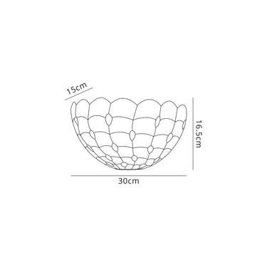 Tristan Tiffany 30cm Wall Lamp, Beige/Clear Crystal