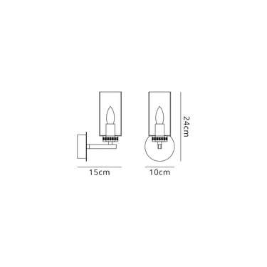 Carla Single Wall Lamp Switched, Polished Nickel