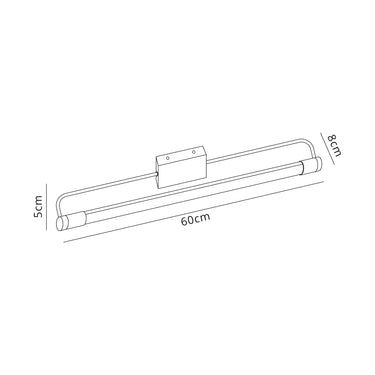 Finn LED 14W Chrome Wall Lamp Large, 4000K, IP44