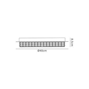 Rita Ceiling Light, 18W LED, Polished Chrome & Crystal