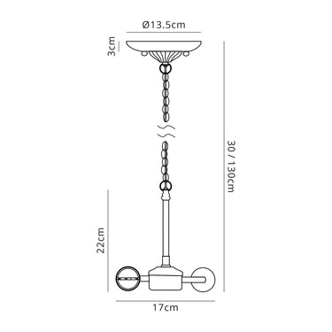 Avery 2 Light Suspension Kit, Aged Antique Brass