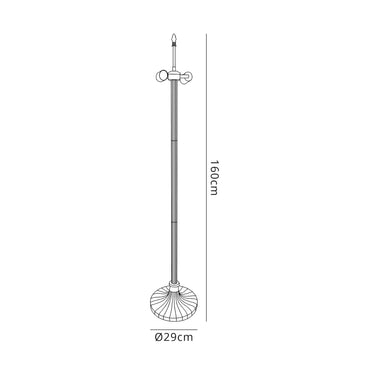 Avery Stepped Design Floor Lamp, Aged Antique Brass