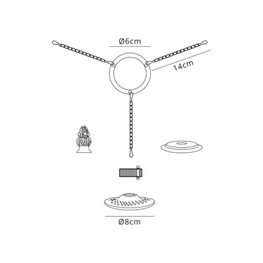 Avery Non Electric Uplighter Kit For 30cm Tiffany Shades